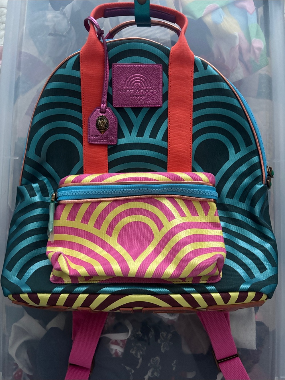 Kurt Geiger - Large Southbank - Multicolor - Geometric Backpack -